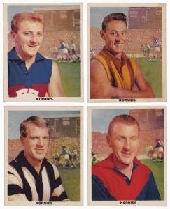 1959 Kornies "Footballer Swap Cards", part set [33/36]. Fair/VG. Scarce.