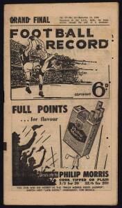 1958 "Football Record"s including Grand Final (Collingwood v Melbourne). Fair/Good condition.