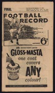 1959-60 "Football Record"s including 1959 2nd Semi Final (2); 1960 2nd Semi Final & Prelim Final (Coll v Fitz). Fair/Good condition.