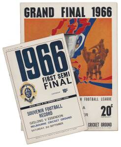 1966 "Football Record"s including Grand Final (St.Kilda v Collingwood). Fair/Good condition. [St.Kilda's 1st & only Premiership].