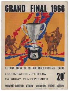 1966 "Football Record" for Grand Final - St.Kilda v Collingwood. G/VG condition. [St.Kilda's 1st & only Premiership].