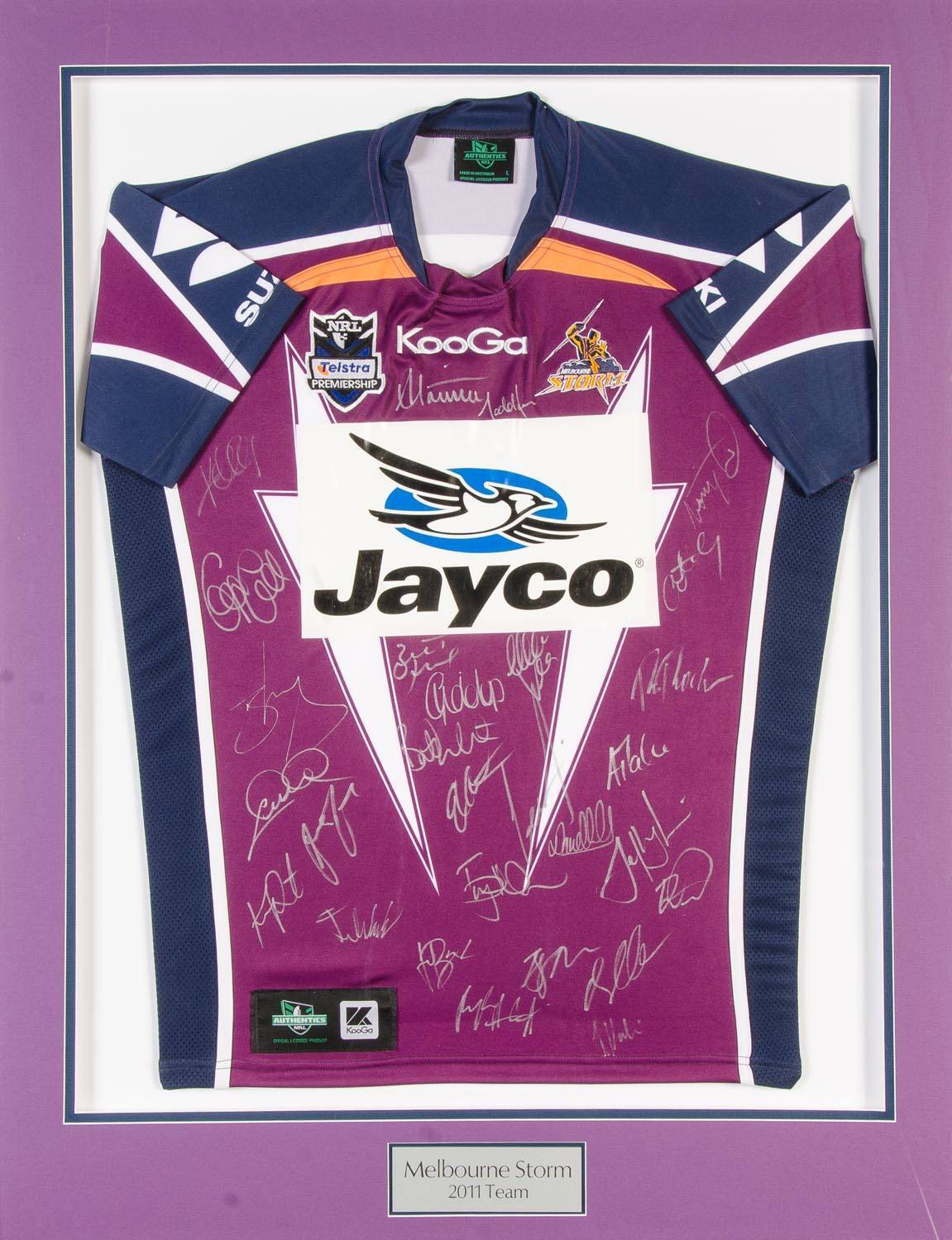 2009 Melbourne Storm NRL Premiership Jersey :: Melbourne Storm :: NRL -  Rugby League :: Sports Memorabilia :: Memorabilia Australia