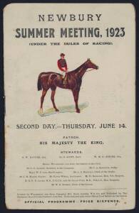 RACEBOOKS, 1923-84 collection, noted 1923 Newbury; 1948 Mornington; Wellington Cup (6) from 1977 to 1983; 1982 Melbourne Cup; 1984 Sydney Cup.