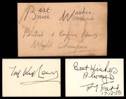 BOXING AUTOGRAPHS, noted George Cook, Freddie Mills, Tommy Farr, Bruce Woodcock & Ted Kid Lewis. Rare collection of champions from the 1920s-40s. - 2