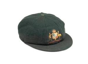 JOHN MACLEAN'S AUSTRALIAN "BAGGY GREEN" TEST CAP. Good match-used condition from the 1978-79 Ashes series. [John Maclean played 4 Tests & 2 ODIs 1978-79].