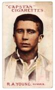 1907 Wills (Australia) "Prominent Australian & English Cricketers", with (1-50) set [50]; Grey captions (51-73) [23]; Red captions (66-73) [8]. Mainly G/VG. - 3