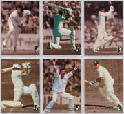 BALANCE OF CRICKET COLLECTION, noted 1993-1996 Futera cricket cards (95 total) including 1993 Futera "Honours Awards" [5]; 1994 4-Up cards [5]; "Damien Fleming Hat Trick"; 1996 Futera World Cup "Retrospectives" [15]; plus Aust States team sheets (13) & 19 - 2