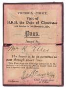 UMPIRE DAVID ELDER: Victorian Cricket Umpires Association gold fob engraved "D.A.Elder, Life Member, 1913". Also a gold fob awarded to him in 1910 for 28 years service with John Danks & Son; 3 items from his son R.Elder - gold fob for M.B.C.A.Premiers 190 - 10