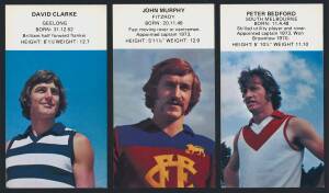 1973 Dinkum Pies "Footballer of the Week", complete set [10]. G/VG.