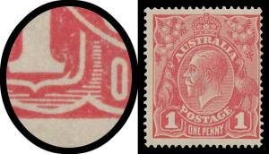 ONE PENNY RED COMB PERF SMOOTH PAPER: 1d carmine-rose Die II BW #71(1)i with the Watermark Inverted, unmounted, Cat $2750: see Note 21 at page 4/76. Michael Drury Certificate (2015),