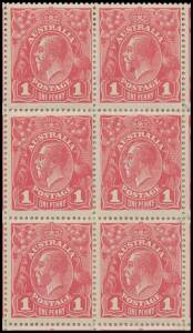 ONE PENNY RED COMB PERF SMOOTH PAPER: 1d carmine-rose (G30) complete pane of 60 with Substituted (Die II-I) Clichés (Final (?) State, both with Damage to Top of Crown and with Significant Wear/Damage to the Frames most Evident in the Rounded Corners) BW #