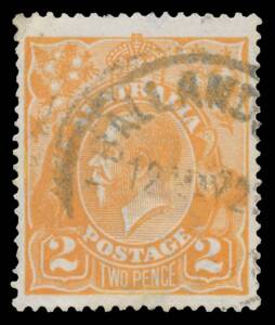 TWO PENCE ORANGE: 2d orange with the Watermark Inverted BW #95a (SG 62w), well centred, neat repairs to a small tear at the base & to the upper-left corner, 'BALLANDEAN/12MAY22/QUEENSLAND' cds, Cat $10,000 (£5500). Michael Drury Certificate (2015). The AC