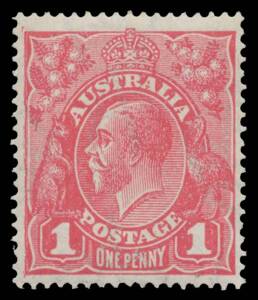 ONE PENNY RED COOKE PRINTINGS: 1d carmine-pink (G101) BW #73A (SG 49), traces of Compartment Lines, well centred, very lightly mounted, Cat $500 (&pound;250). Michael Drury Certificate (2015).