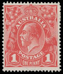 ONE PENNY RED COOKE PRINTINGS: 1d deep red (G103) BW #73C (SG 49b), Cat $10,500 (&pound;5000). Michael Drury Certificate (2015). Ex Colonel Harrie Evans: acquired for $6325. Arthur Gray noted only "six mint examples recorded".