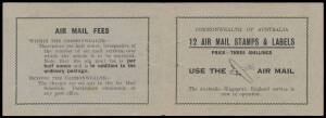 BOOKLET STAMPS: 1935 2/- booklet with black/greenish cover BW #B50 "exploded" with the cover & all contents, the three panes are unmounted but have minor tonespots, Cat $2250 intact.