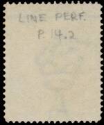 HALFPENNY GREEN SINGLE-LINE PERF: &frac12;d pale green BW #64B (SG 20a), a bit aged, unused (no gum), Cat $20,000 (&pound;9500). Michael Drury Certificate (2015). The ACSC states that a block of 4 & eight mint singles (one in the Australia Post Archives) have been rec - 2