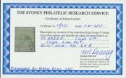 HALFPENNY GREEN SINGLE-LINE PERF: &frac12;d emerald BW #64A & &frac12;d pale green BW #64B (SG 20a), Ballarat or Melbourne machine cancellations, Cat $1900 (&pound;1100). Separate Michael Drury Certificates (2015). - 3