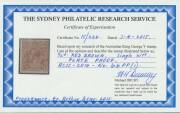HALFPENNY COLOUR TRIAL: 1921 &frac12;d perforated plate proof in lilac-brown on watermarked paper BW #66(PP)1, no gum, Cat $40,000. A great rarity and, in our opinion, one of the most outstanding KGV Head proofs. One of only two examples recorded. Ex the Estate - 3
