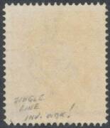 ONE PENNY RED SINGLE-LINE PERF: 1d carmine with the Watermark Inverted BW #70a (SG 21bw), minor corner crease at lower-right, light Melbourne machine cancellation, Cat $25,000 (&pound;13,000). The ACSC states "At least eight used examples - and no mint - have b - 2