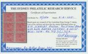 ONE PENNY RED COMB PERF SMOOTH PAPER: 1d carmine-red block of 6 [28-30/34-36] with both Rusted (Pre-Substituted) Clich&eacute;s [34-35] BW #71(2)j & k (SG 21ca), lightly mounted. A highly important item. The ACSC states at Note 7 on page 4/81 that "Mint examples - 3