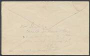 LORD HOWE PROVISIONAL: 1½d carmine-red affixed to a commercial cover & just tied - at right by "PM" - by manuscript endorsement "2d/paid/PM/LHI" BW #139c to Sydney with poor 'LORD HOWE_ ISLAND/23AU/1930/NSW' cds alongside, roughly opened (fortunately with - 2