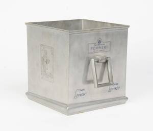 A "Pommery" square form champagne wine bucket. 20cm high, 20cm wide, 20cm deep. 