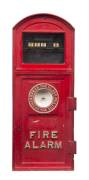 An antique fire alarm box, early 20th Century. 63cm high.