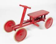 A child's homemade billy cart. 96cm long.