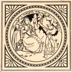 A Victorian set of eight Minton tiles from the "Shakespeare" series, by John Moyer Smith, circa 1880each tile 15.5cm square   
