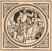 A Victorian set of eight Minton tiles from the "Shakespeare" series, by John Moyer Smith, circa 1880each tile 15.5cm square    - 5