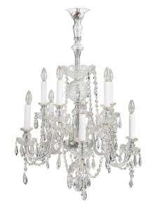 A Waterford crystal 10 branch chandelier, 20th Century. 95cm high