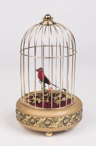 A German “singing bird in a cage” automata, 25 cm high