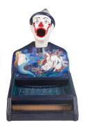 A pair of fairground laughing clowns each hand painted, purported to have come from Luna Park Sydney and then decorated at Melbourne V.C.A. 74cm high. - 2