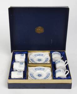 A boxed set of Coalport demitasse coffee cups and saucers