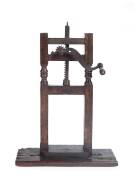 An antique French bottle corking machine. 99cm.