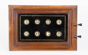 An Edwardian servants bell indicator, early 20th Century. 44 x 27cm. 