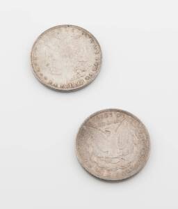 Two American silver dollars, 1898. 