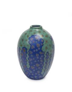 A Revenay French art deco ovoid pottery vase. 22cm 