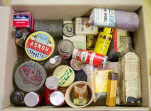 Interesting collection of medical/kitchen related jars, bottles & advertising wares. Condition varies. 30+ items.