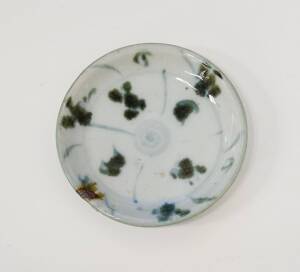 A small blue and white dish, 19th Century. 9.5cm diameter