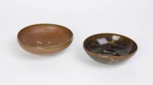 Two Vietnamese stoneware shallow bowls, including a fine russet glaze bowl, 14-15th Century. 15.5cm and 17cm diameter