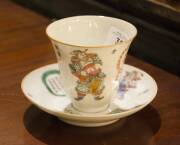 A Chinese porcelain enamel cup and saucer, Late Qing dynasty, Daoguang period (1821-1850)