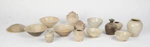 A group of seven Vietnamese stoneware jars and seven stoneware bowls, 14-16th Century