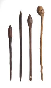 A group of 4 Aboriginal clubs, south east Australian origin. Longest 74cm