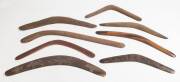 A group of 8 boomerang, 19th & 20th Century. Mixed condition 