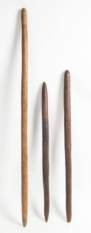 Digging Sticks, group of 3 central deserts sticks, early 20th Century