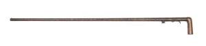 Poacher's under-hammer percussion cane-gun, English circa 1830s. 85cm