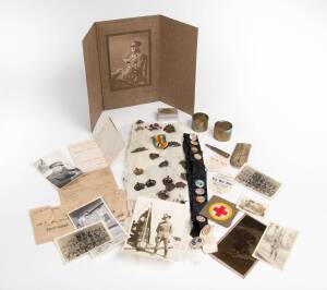 Military group including an impressive collection of badges & medallions, ephemera & photographs pertaining to Major Edwin Blomfield Riley. Provenance: By direct family descent. Inspection will reward