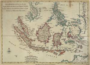 SE ASIA MAP: "The Archipelago of the East, being the Sunda, the Molucca, and the Phillipp.Islands..." by John Lodge [London, 1781], size 37x27cm.