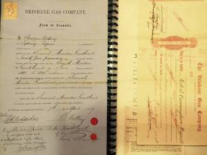 Share Certificates, c1866-1973 range (7) including 1866 Charles Lafitte Company, 1909 Commonwealth Sheep-Shearing Machine Proprietary Company, 1919 Petrol Users Society, 1925-26 Brisbane Gas Company (2), 1968 western Union, 1973 F.W.Woolworth; also range 